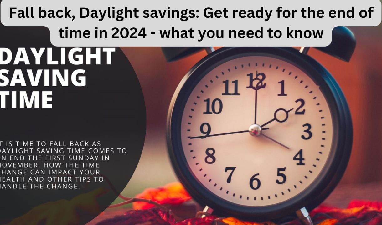 Fall back, Daylight savings Time 2024